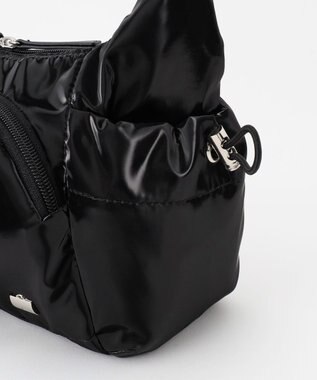 LA BAGAGERIE メタリックドロストポケット　ミニショルダーバッグ ブラック