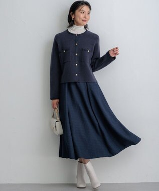 23区 S 【Oggi1月号/CLASSY.11月号掲載】スムージーコットン タートルネック ニット ホワイト系