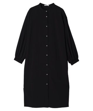 CRAFT STANDARD BOUTIQUE レーヨンデシンバンドカラーワンピース Black