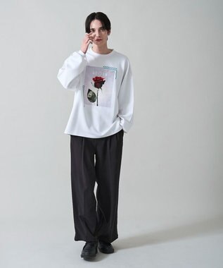 WEGO シートプリントプルオーバー ホワイト