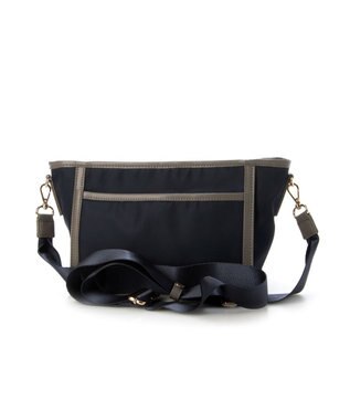 LA BAGAGERIE リサイクルレザー　フラップショルダー ネイビー