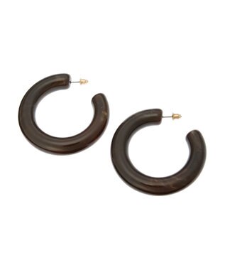 AMERICAN HOLIC ビッグフープピアス Dark Brown