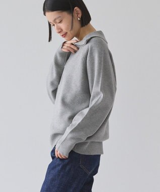 AMERICAN HOLIC バイパチハーフＺＩＰニットプルオーバー Light Gray Mixture