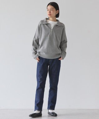 AMERICAN HOLIC バイパチハーフＺＩＰニットプルオーバー Light Gray Mixture