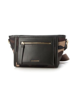 LA BAGAGERIE リサイクルレザー　フラップショルダー カーキ