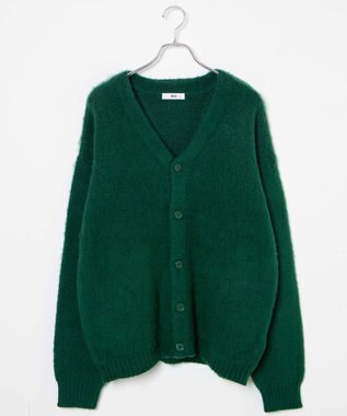 WEGO モヘアライクBIGカーディガン グリーン