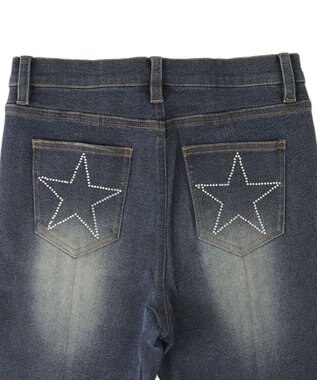WEGO スターポケットラインストーンデニム デニム
