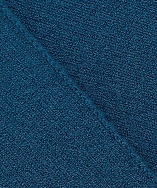 自由区 【洗える】レーヨンポリエステルスムース チュニック丈ニット ブルー系