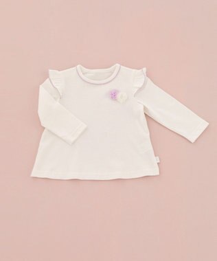 組曲 KIDS 【80~100㎝】ベビーフラワー Tee オフホワイト系