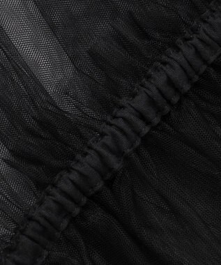 23区 S 【GOLD LABEL】チュール ギャザーブラウス ブラック系