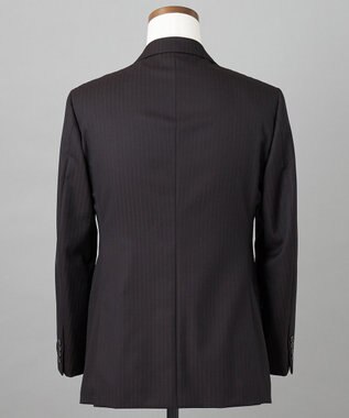 GOTAIRIKU シワになりにくい【御幸毛織/みゆきけおり】DRY SPINNER(ドライスピナー)スーツ（ブラウンストライプ） ダークブラウン系1