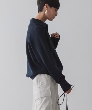 AMERICAN HOLIC バイパチハーフＺＩＰニットプルオーバー Navy