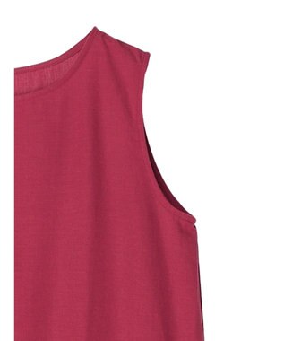 Green Parks 綿麻混ノースリーブワンピース Deep Red