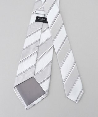 GOTAIRIKU 【WEAR BLACK】フォーマル用_ストライプ ネクタイ アイボリー系1