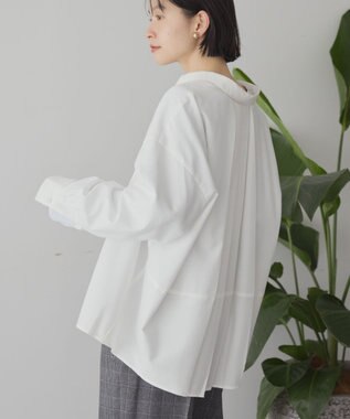 AMERICAN HOLIC イージーケアコクーンバックタックシャツ Off White