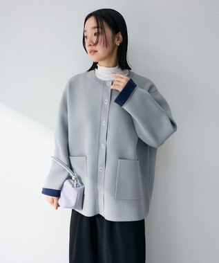 Green Parks リングドットニットコーディガン Gray