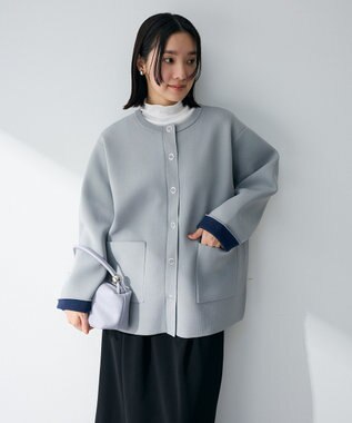 Green Parks リングドットニットコーディガン Gray