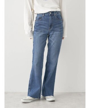 earth music&ecology セルフカットセミフレアデニムパンツ Medium Indigo