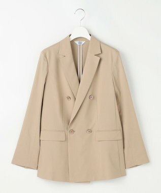 J.PRESS LADIES セルロースリネンストレッチ ダブル ジャケット ベージュ系
