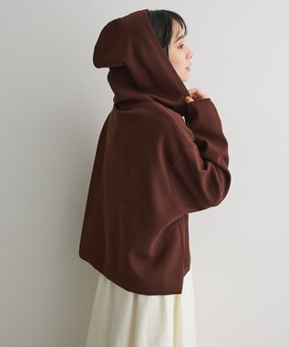 CRAFT STANDARD BOUTIQUE ハーフミラノニットフーディー＜ハンドウォッシャブル＞ Brown