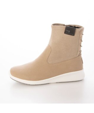 ing <ing>ストレッチスニーカーブーツ ライトベージュ