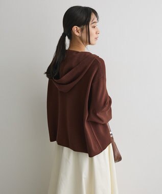 CRAFT STANDARD BOUTIQUE ハーフミラノニットフーディー＜ハンドウォッシャブル＞ Brown