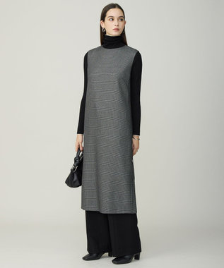 ICB L ウォッシャブルライトウール ワンピース ラメチェック