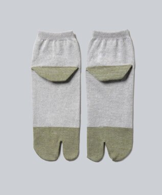 WHITE MAILS 【UNISEX】PAPER COLOR BLOCK TABI ANKLE ソックス グレー