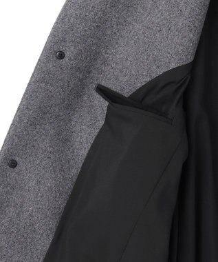 JOSEPH HOMME 【新素材】ライトウールシャギー　スタンドカラーシングルブレストコート グレー系