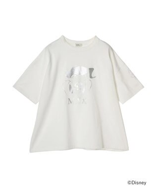 earth music&ecology Ｇｏｏｆｙ＆Ｍａｘ／箔プリントＴｅｅ Silver