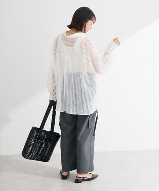 Green Parks シアーワッシャーロングスリーブシャツ Off White