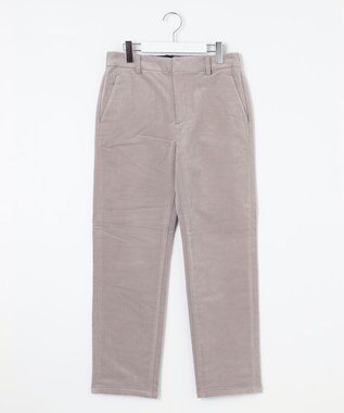 自由区 L リブレスコールストレート パンツ ライトグレー系