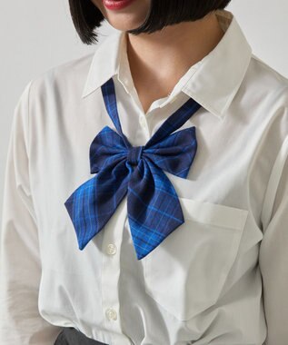 WEGO 【SCHOOLITEM】チェックスクールリボン ブルーチェック2