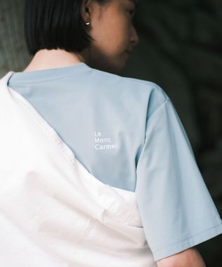 SHARE PARK LADIES 【UVカット・吸水速乾・ストレッチ・軽量 】ロゴポケットTシャツ（S・Mサイズ） サックスブルー系