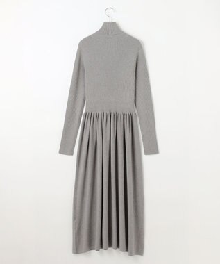 #Newans 【カシミヤ混】フィット＆フレアニットワンピース グレー