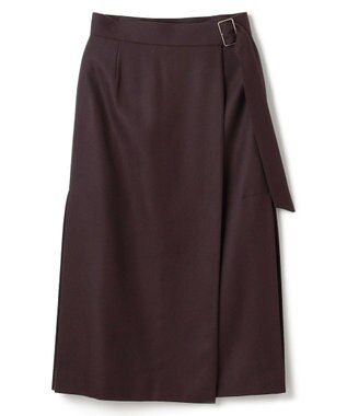 BEIGE， TERNES / ウールナローラップスカート Bordeaux