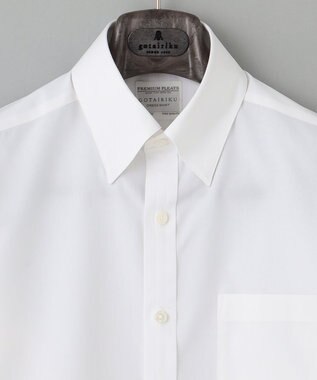 GOTAIRIKU 【形態安定】PREMIUMPLEATS_スナップダウン 通年ドレスシャツ ホワイト系