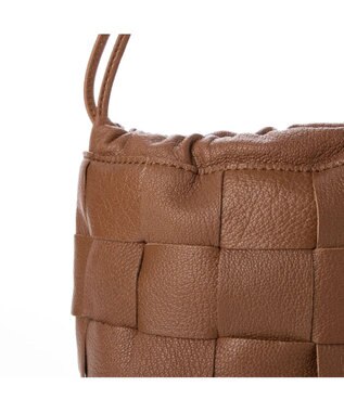 UNBILLION perche サスティナブルメッシュドロストショルダーバッグS ブラウン