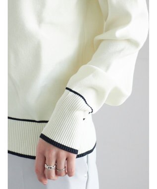 Te chichi 前後2WAYボウタイニットプルオーバー オフホワイト