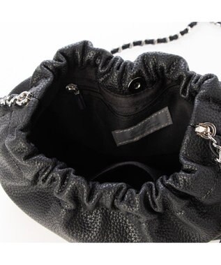 UNBILLION カシュカシュ cachecache / 口元ギャザーチェーンショルダー ブラック