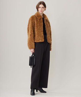 ICB フェイクボア ブルゾン キャメル系