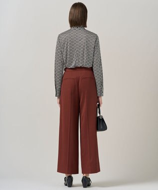 ICB L 【30th ANNIVERSARY】ヴィスコースウールツイル ワイドパンツ マホガニー系