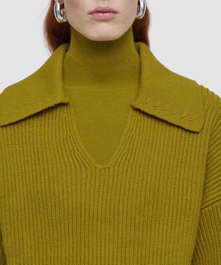 JOSEPH 【洗える】ニューカーディガンステッチオープンネックニット Amber