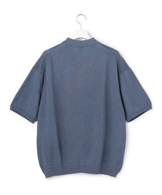 J.PRESS YORK STREET 【UNISEX】ベーシック ニットポロシャツ ダルブルー系