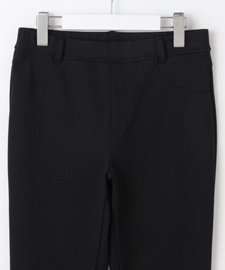 自由区 L 【WEB限定・17号サイズまで展開・洗える】コットンナイロンモクロディー レギンスパンツ ブラック
