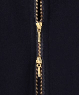 23区 ウールリバー スタンドカラーコート ダークネイビー系