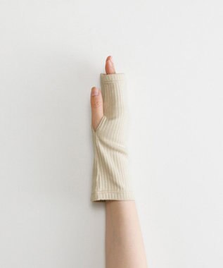 ORuKuBET organic cotton rib wrist cover 【 UVカット・オーガニックコットン・日本製 】 ベージュ