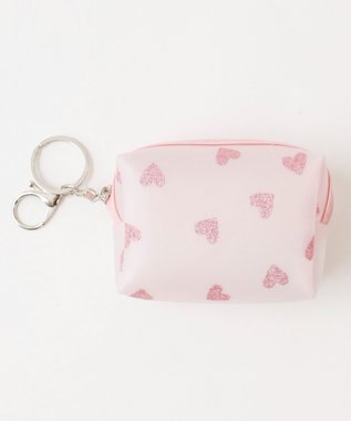 WEGO ラメハートミニポーチ ピンク
