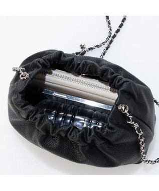 UNBILLION カシュカシュ cachecache / 口元ギャザーチェーンショルダー ブラック