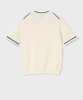 Paul Smith 【洗える】フレアスリーブ 半袖ニット オフホワイト